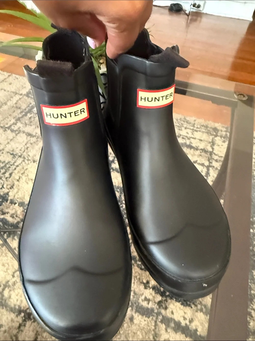 Hunter Black Chelsea Rain Boots for Men